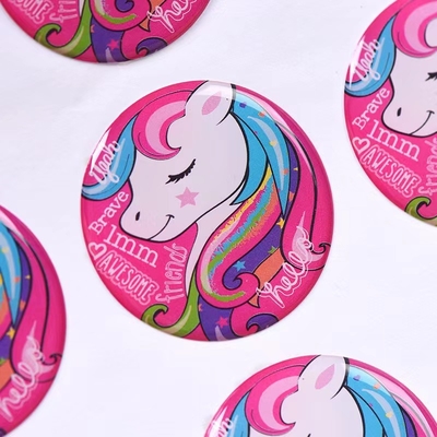 25mm van de Stickerleveranciers van de Cirkel het Epoxykoepel PE pp 3d Waterdichte HUISDIER van pvc