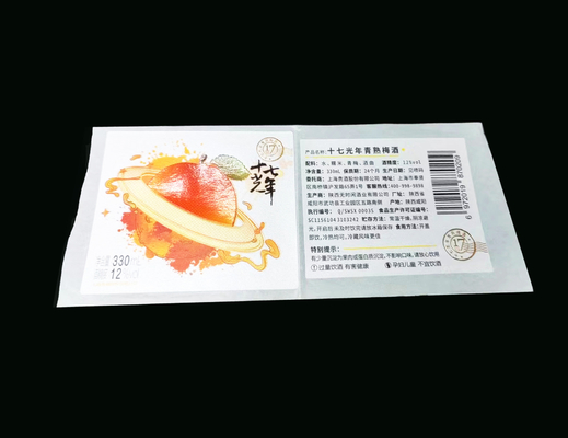 Witte de Sticker Vinyl Hete Gouden Druk van Mini Wine Label Sticker Matte