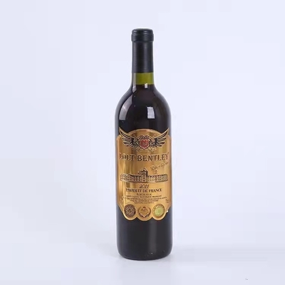 De gouden Folie Gestempelde Stickers drukten de Etikettenhuwelijk van Logo Roll Food Wine Bottle van de Etikettenrechthoek