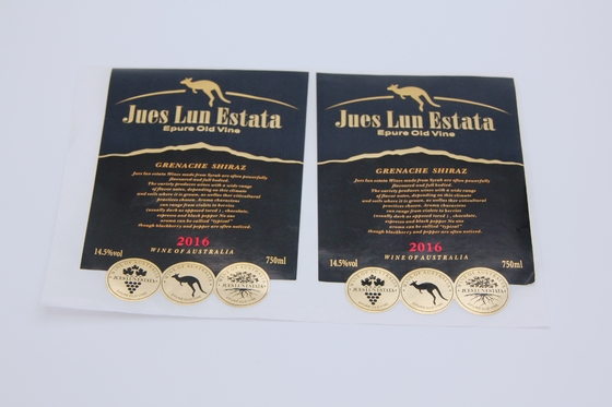 Het hete Gouden Vinyl van Matte Waterproof Labels Sticker White van het Wijnetiket Stickers Gepersonaliseerde