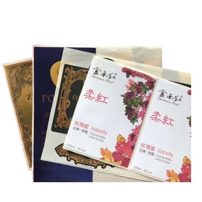 Dank u de Etiketten die van de Wijnfles Matte Finish Sticker Private Packaging-Matrijzenbesnoeiing drukken