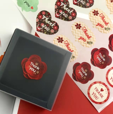 1.2 1,5 de Stickeretiketten van de Duimluxe de Druk dankt u Bedrijfsstickershart 500 Stuk