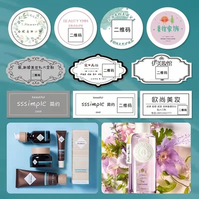 Van het Etiketstickers van de lippenstiftmake-up de Fles van het de Stickersglas Voor het drukken geschikte Permanente Vinyl Verpakking