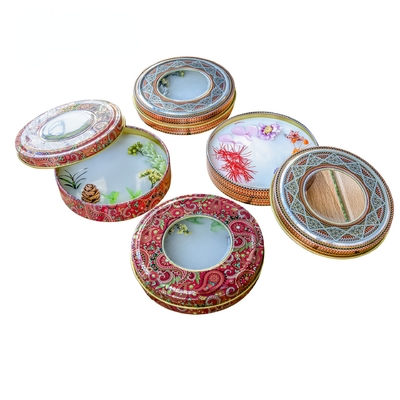 De rechthoekige Gedrukte Douane van het de Kruikdeksel van Tin Packaging Round Can Container van de Metaalthee Lege