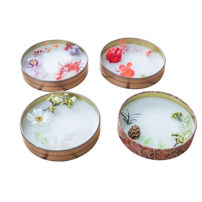 De lege Blikken van Saffraantin boxes small round packaging voor Gift Gouden Metaal 1g 2g 3g 5g