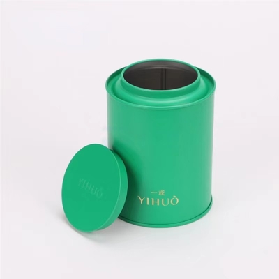 De theebus Tin Canisters Cans Matte Black kan Gerecycleerde de Lucht vast Zwarte van het Knop Binnendeksel