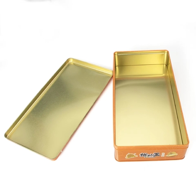 Klein Vierkant Metaal Tin Boxes For Candle Large om Maancake die rond verpakken