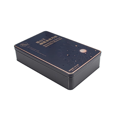Het dunne Ruwe Geld van de Gift Vierkante Koekjes van Metaaltin boxes round festival empty