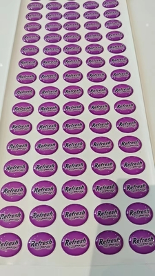 Epoxy Overkoepelde Etikettenstickers die 3D Waterdichte Douane Crystal Logo drukken