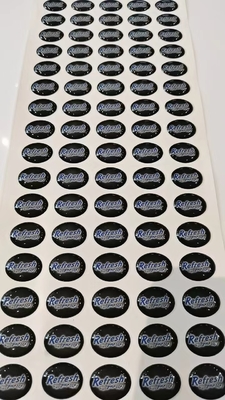 Epoxy Overkoepelde Etikettenstickers die 3D Waterdichte Douane Crystal Logo drukken
