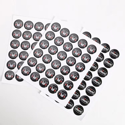3d Sticker van de Harskoepel met Epoxykoepel etiketteert Vinyl Duidelijke Epoxypunten