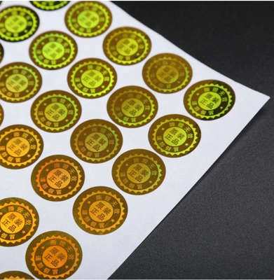 Holografische film zelfklevende verzendetiketten, waterdichte roletiketstickers