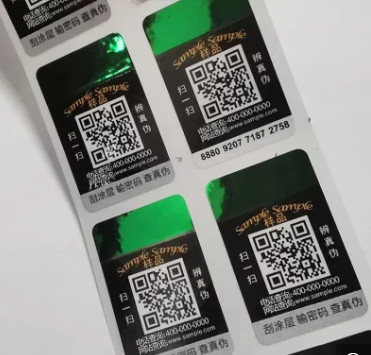Naar maat gemaakte Qr-de Sticker Originele Laser van het Codehologram Anti het Vervalsen Etiketten