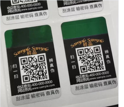 Naar maat gemaakte Qr-de Sticker Originele Laser van het Codehologram Anti het Vervalsen Etiketten