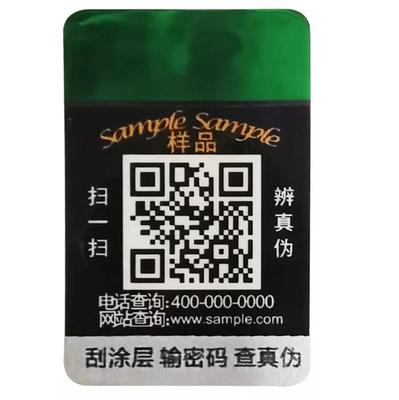 Naar maat gemaakte Qr-de Sticker Originele Laser van het Codehologram Anti het Vervalsen Etiketten