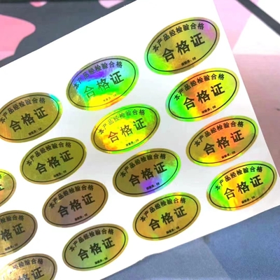 Anti-vervalsing Sabotage Evident Hologram Stickers Aangepast afdrukken