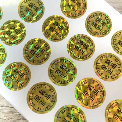 Anti-vervalsing Sabotage Evident Hologram Stickers Aangepast afdrukken