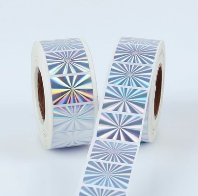2D / 3D Anti Vervalste Kras van de Laser Zilveren Holografische Sticker van OEM Kleefstof