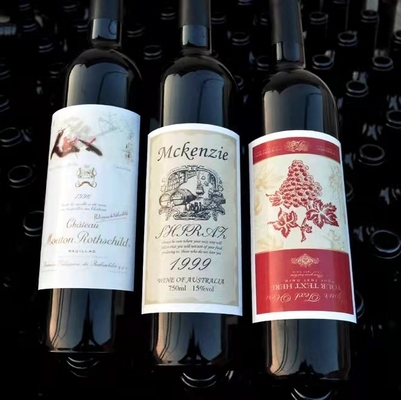 Polijst de Gouden het Document van het Foliemetaal Flessen van Merklogo wine label stickers for