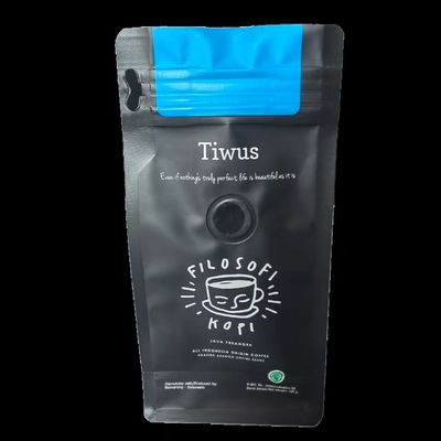 1kg plastic Zak die Duidelijke Plastic Tribune op de Ritssluiting van de Zakkenkoffie met Klep verpakken